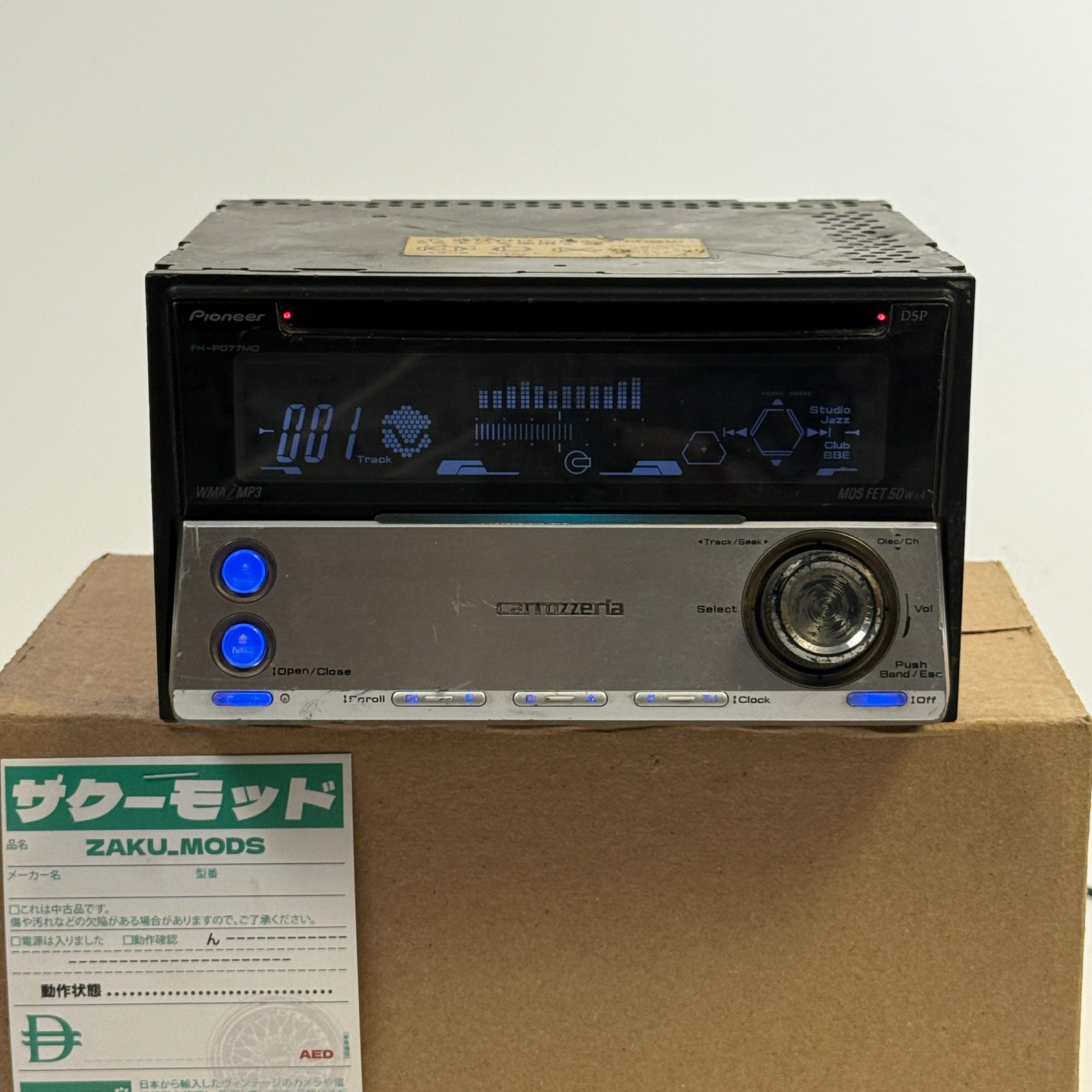 Pioneer Carrozzeria FH-P077MD car radio – Zaku Mods