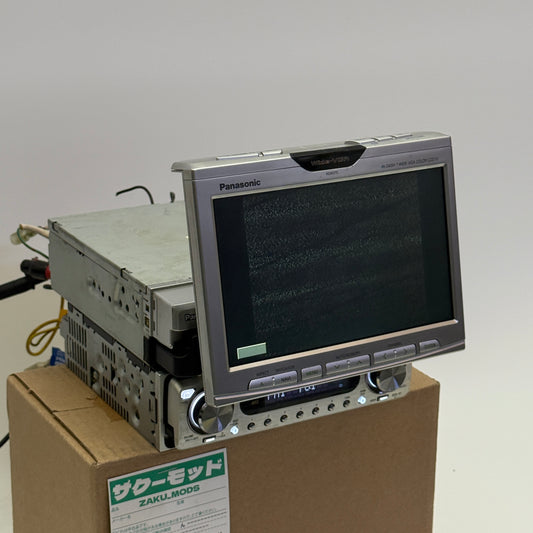 Panasonic + Carrozzeria DEH-P7 pop out screen car radio