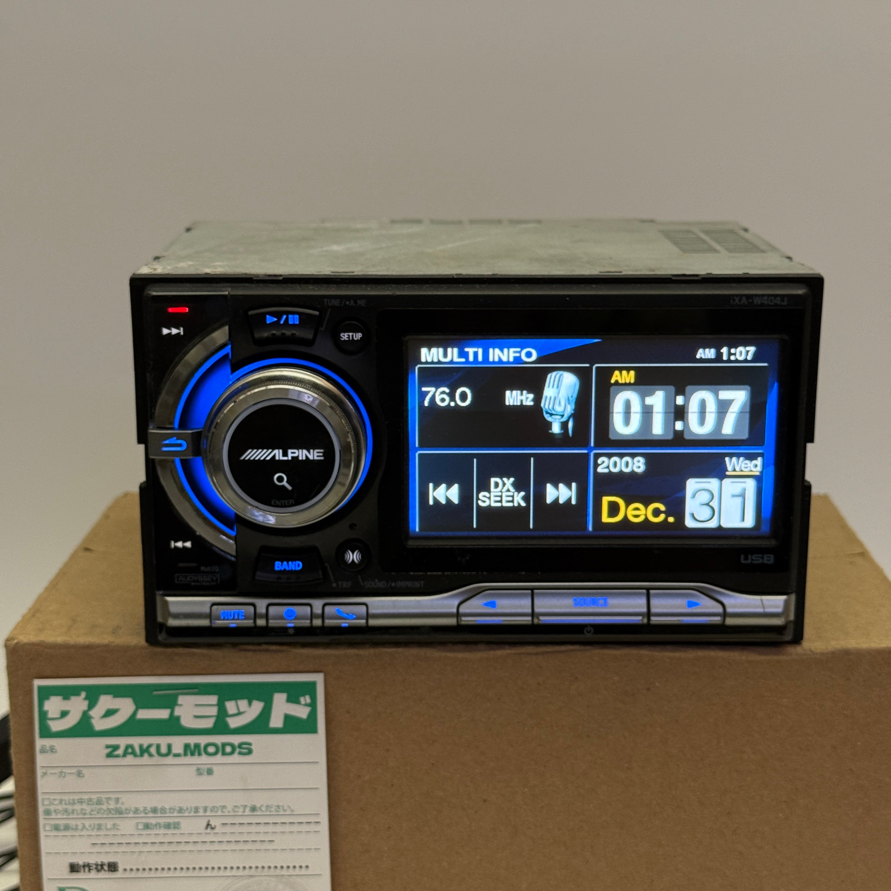 Alpine iXA-W404J double din car radio – Zaku Mods